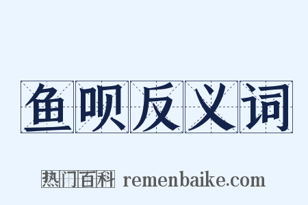 鱼呗反义词是什么意思的图片